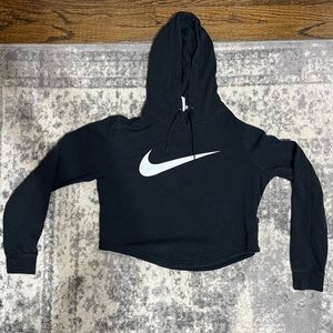 Black Nike cropped hoodie